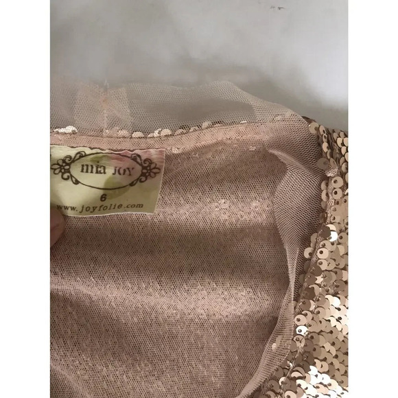 Mia Joy Joyfolie Sequins Rose Gold Cardigan - Picture 7 of 8